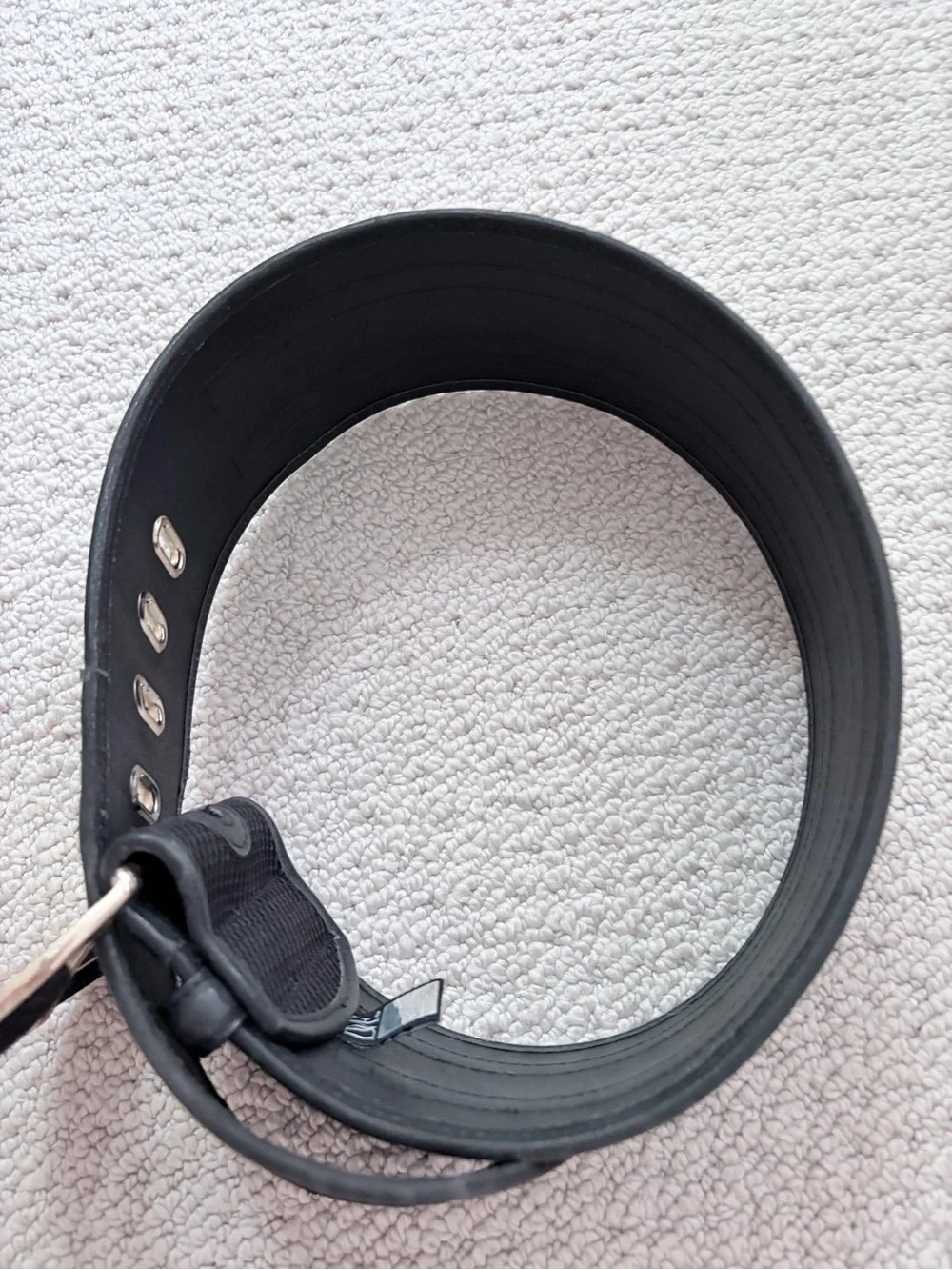 Diane von Furstenberg Black Wide Stretch Waist Belt Gold Buckle